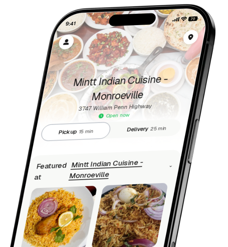 Mintt Indian Cuisine - Monroeville app preview