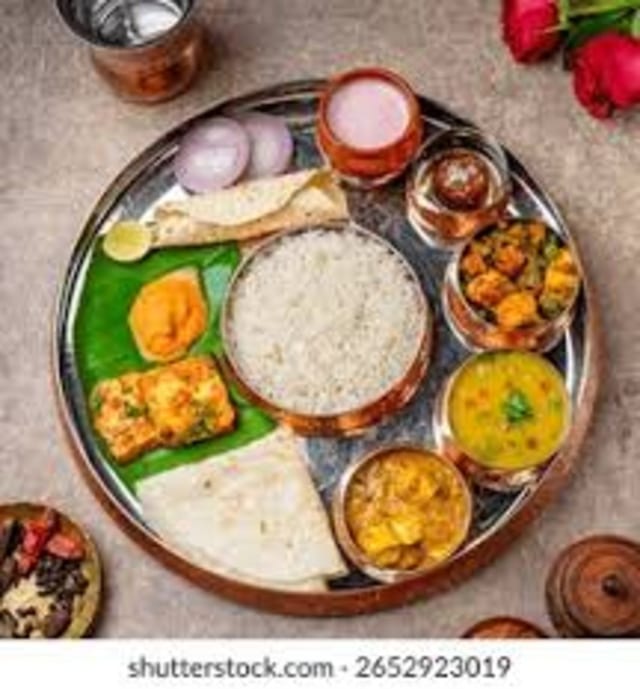 Lunch thali — full meal, one plate